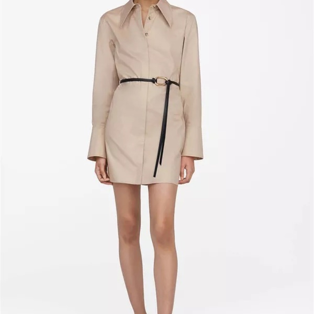 Selling a Tan ANINE Bing Tiffany Shirt Dress - Size Small!